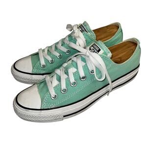 Converse All Star Low Top Turquoise Chuck Taylor Sneakers Lace Up Size 7